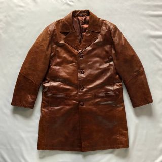 アートヴィンテージ(ART VINTAGE)の【80s vintage】ヌメ革　レザーコート　本革(レザージャケット)