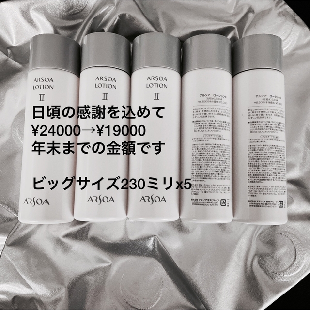 ARSOA アルソアローションIIビッグボトル230ミリx5 激安店舗 51.0%OFF