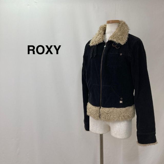 ROXY ロキシー コーデュロイフライトジャケット ブラック レディース 美品