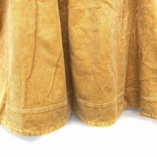 BEAMS BOY(ビームスボーイ)のビームスボーイ スカート フレア ひざ丈 ひざ下 コーデュロイ コットン 綿 黄 レディースのスカート(ひざ丈スカート)の商品写真
