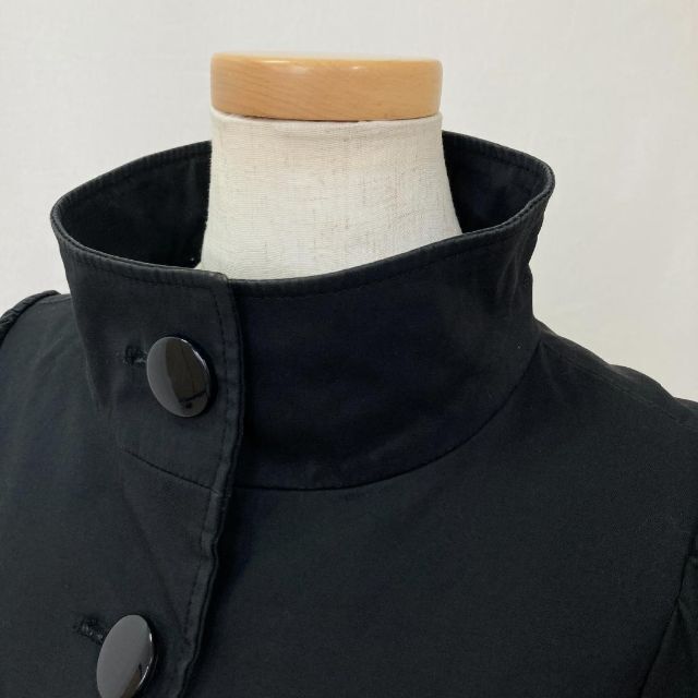 LITIRA スプリングコート 七分袖 ドット リボン ブラックレディース美品 レディースのジャケット/アウター(スプリングコート)の商品写真