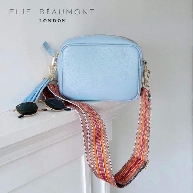 Elie Beaumont エリービューモント CROSSBODY BAG　本革パウダーブルーサイズ