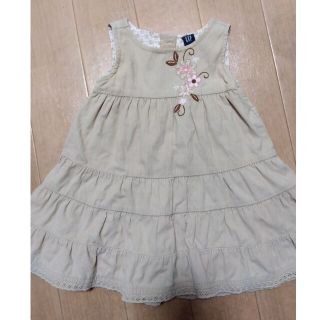 ベビーギャップ(babyGAP)のコーディロイワンピース　ジャンパースカート　薄いベージュ　80サイズ(ワンピース)