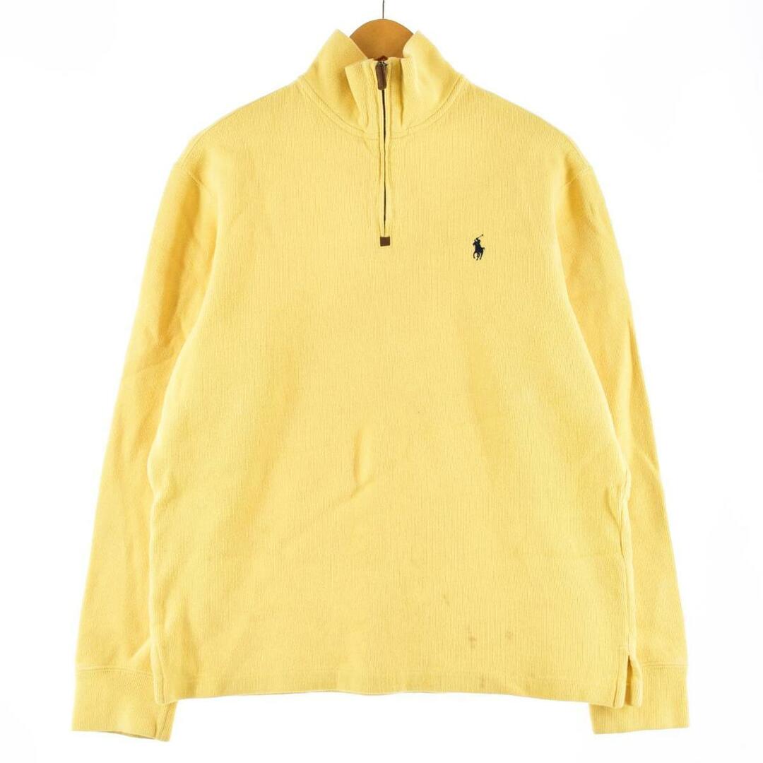 Ralph Lauren(ラルフローレン)の古着 ラルフローレン Ralph Lauren POLO by Ralph Lauren コットンニットハーフジップセーター メンズM /eaa303789 メンズのトップス(ニット/セーター)の商品写真