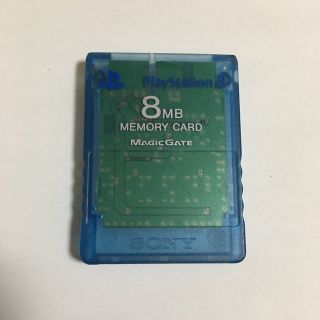 プレステ2 メモリーカード8MB 青色ブルー(その他)