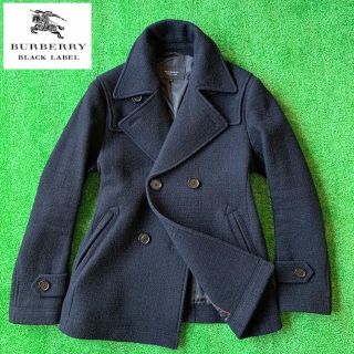 バーバリーブラックレーベル(BURBERRY BLACK LABEL)の最終値下げ　バーバリーブラックレーベル　羊毛裏地パイピング　ピーコート(ピーコート)