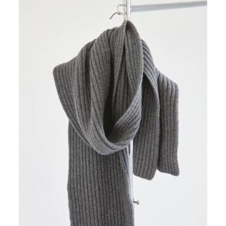 トゥデイフル(TODAYFUL)の新品TODAYFUL　Wool Rib Stoleウールリブストール　チャコール(マフラー/ショール)