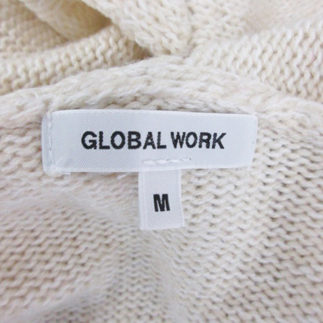 GLOBAL WORK(グローバルワーク)のグローバルワーク カーディガン ロング丈 ショールカラー 前開き M ベージュ レディースのトップス(カーディガン)の商品写真