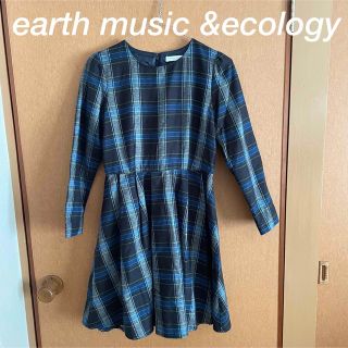 アースミュージックアンドエコロジー(earth music & ecology)のアースミュージックアンドエコロジー) チェックワンピース(ひざ丈ワンピース)