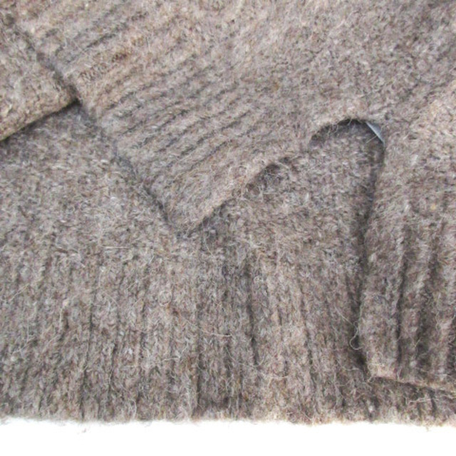 SM2(サマンサモスモス)のサマンサモスモス ニット セーター 長袖 クルーネック F 茶 白 /FF22 レディースのトップス(ニット/セーター)の商品写真