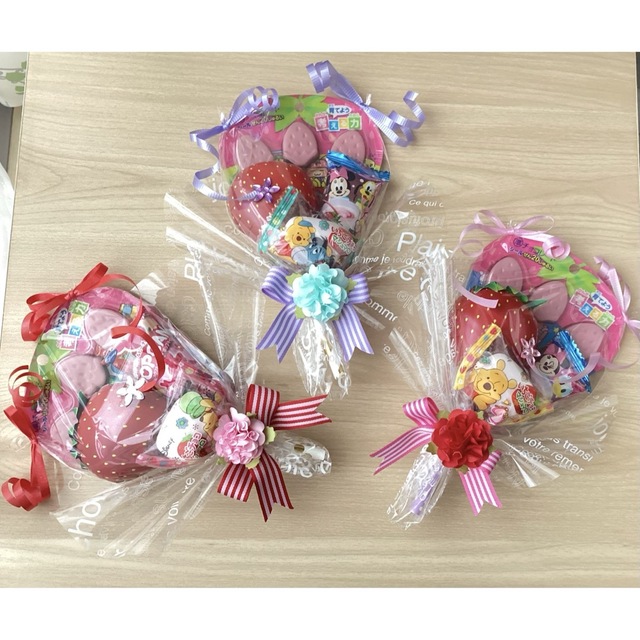 1番人気!苺風船付お菓子ブーケ♡3個 プチギフト 結婚式 発表会 1番人気!苺風船付お菓子ブーケ♡3個 プチギフト 結婚式 発表会