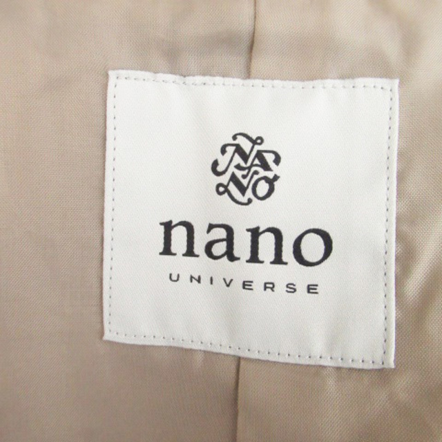 nano・universe(ナノユニバース)のナノユニバース テーラードジャケット 前開き 総裏地 ベルト付き 38 茶色 レディースのジャケット/アウター(その他)の商品写真