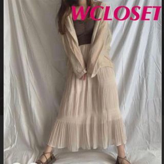 ダブルクローゼット(w closet)の美品❤️wcloset シフォン　プリーツロングスカート(ロングスカート)