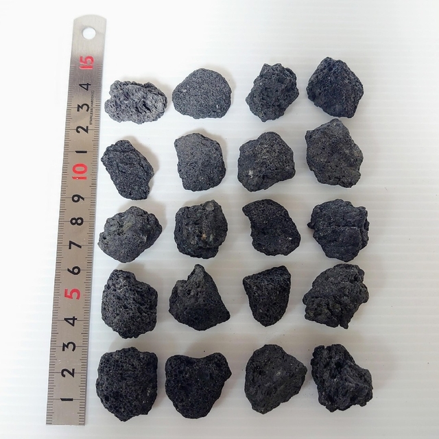 オープニング 黒溶岩石 大20中20小10 50個 アクアリウム テラリウム コゲリウム