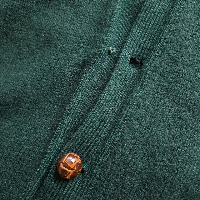 POLO RALPH LAUREN(ポロラルフローレン)の【希少カラー】ポロ ラルフローレン カーディガン クルミボタン グリーン LL メンズのトップス(カーディガン)の商品写真