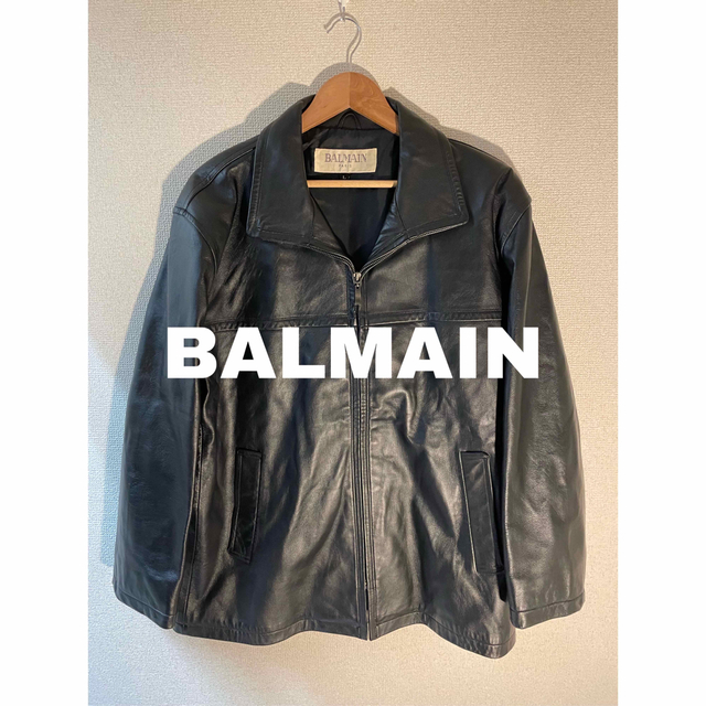 BALMAIN バルマン レザージャケット シングルライダースジャケット ...