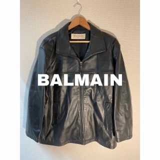 バルマン(BALMAIN)のBALMAIN バルマン　レザージャケット　シングルライダースジャケット(レザージャケット)