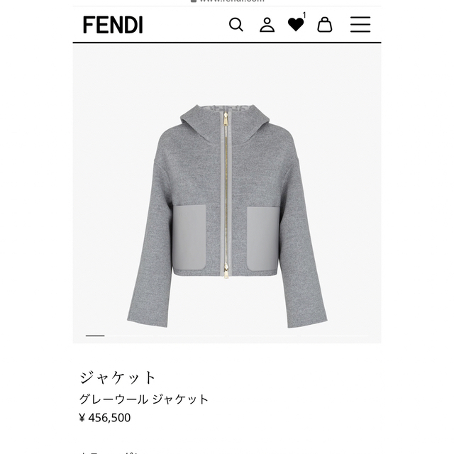 FENDI - FENDI グレーウールジャケット