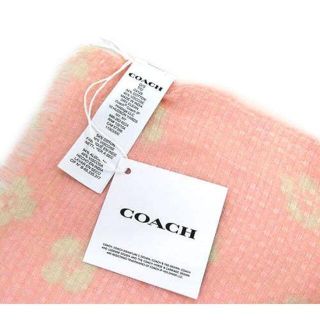 COACH - 【新品】コーチ ストール C4128-QR7 ピンク/ホワイト 203ｘ66