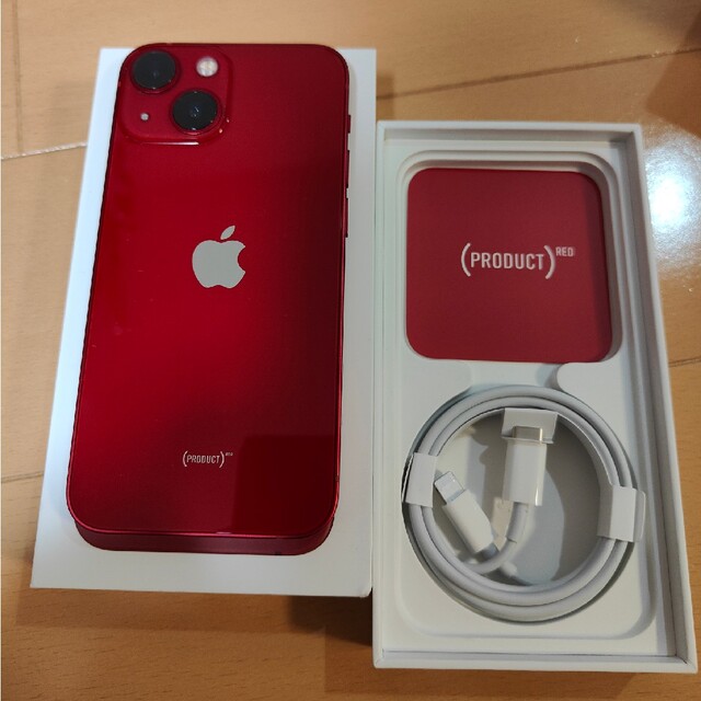 出産祝い iPhone - iphone13 mini 128GB レッド 極美品 バッテリー99