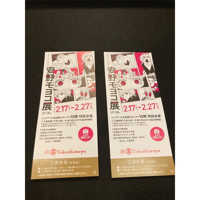 安野モヨコ展チケット チケットの施設利用券(美術館/博物館)の商品写真