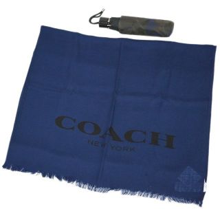 コーチ(COACH)の【新品】コーチ 傘 F79844-LJF メンズ ボックスド ミニ ブルー(傘)