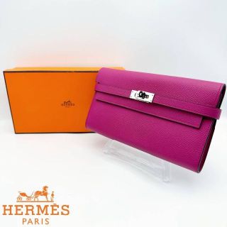 エルメス(Hermes)のipo様専用　エルメス　ケリー ウォレット　ヴォーエプソン　財布　長財布　ピンク(財布)