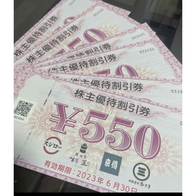 スシロー 株主優待券11000円分 6QgvnSA6VQ, チケット