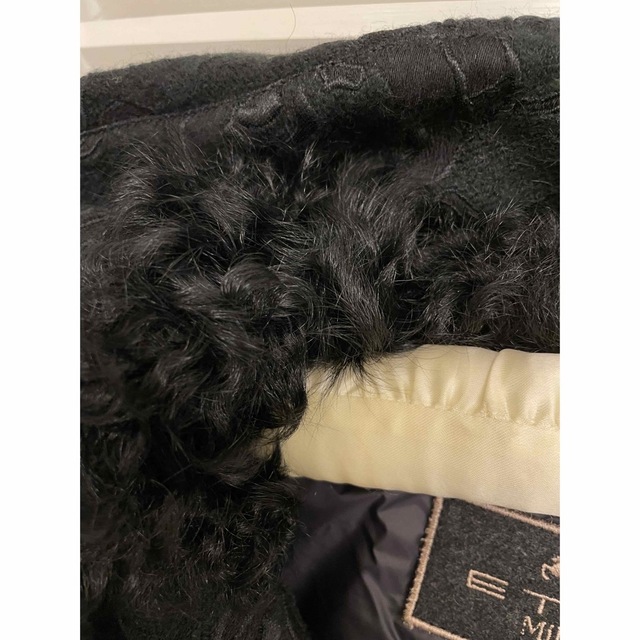 ETRO - 高級エトロ ラムファー付きミドルコート 42M 黒の通販 by ETRO - 高級エトロ ラムファー付きミドルコート 42M 黒の通販 by