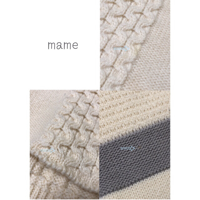 mame(マメ)のソレイユ様専用　美品【mame】アルパカ混 ケーブル ニット セーター レディースのトップス(ニット/セーター)の商品写真