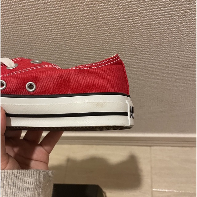 ALL STAR（CONVERSE）(オールスター)の【お取り置き中】コンバース　赤　タグ付き レディースの靴/シューズ(スニーカー)の商品写真