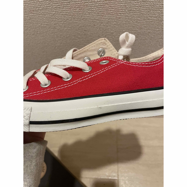 ALL STAR（CONVERSE）(オールスター)の【お取り置き中】コンバース　赤　タグ付き レディースの靴/シューズ(スニーカー)の商品写真