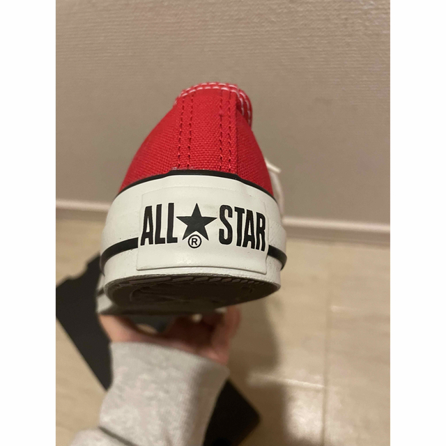 ALL STAR（CONVERSE）(オールスター)の【お取り置き中】コンバース　赤　タグ付き レディースの靴/シューズ(スニーカー)の商品写真