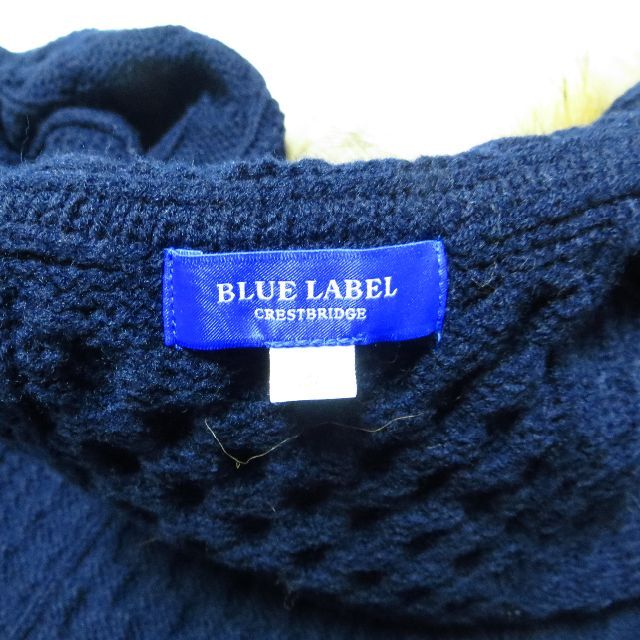 BLUE LABEL CRESTBRIDGE(ブルーレーベルクレストブリッジ)の美品 BLUE LABEL CRESTBRIDGE ケーブルニット 38サイズ レディースのトップス(ニット/セーター)の商品写真