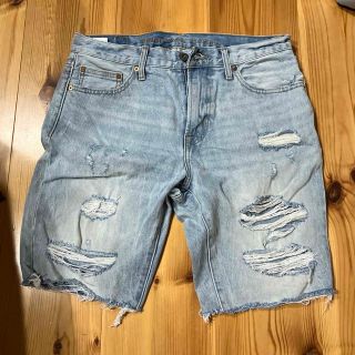 アメリカンイーグル(American Eagle)のアメリカンイーグル　ハーフパンツ(ダメージ加工済) 32インチ(デニム/ジーンズ)