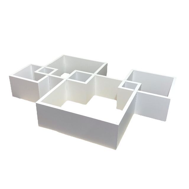 グリーンコ Greenco ウォールラック 飾り棚 4 Cube/white 2