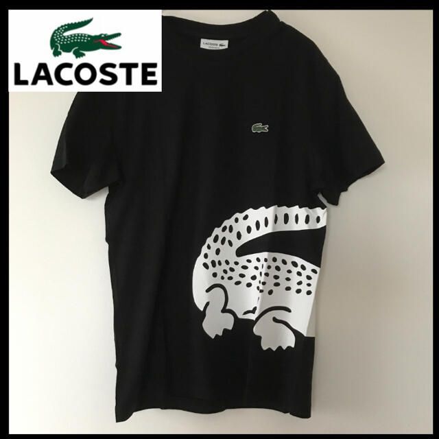 LACOSTE ラコステ Tシャツ・カットソー 1(XS位) 白x黒(ボーダー)