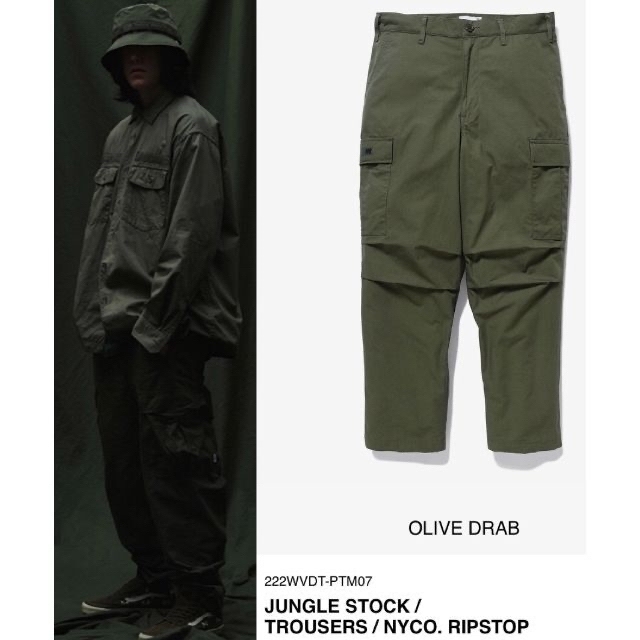 OLIVE DRAB L 22AW WTAPS JUNGLE STOCK /