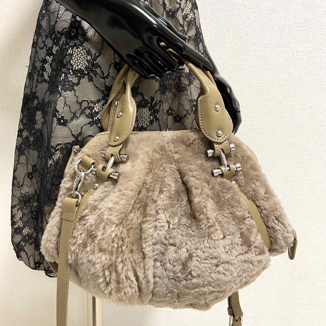 ❤︎ Letizia レティツィア リアルムートン 2WAYハンドバッグ ❤︎