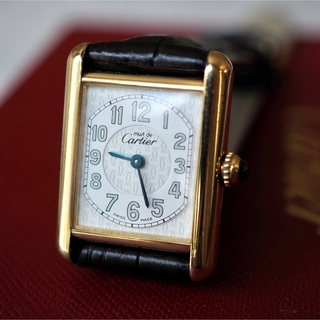 カルティエ(Cartier)の美品 希少✨カルティエ マストタンク テレフォン 電池交換済★ロレックス オメガ(腕時計)