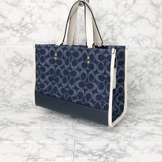 COACH - 【新品】COACH トート ハンドバッグ ショルダーバッグ 丸ロゴ