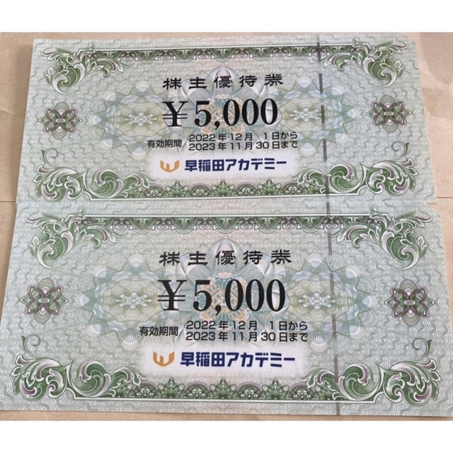 早稲田アカデミー　株主優待　10000円分