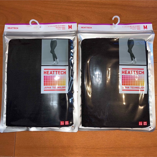 UNIQLO(ユニクロ)のUNIQLO ユニクロ ヒートテックレギンス（10分丈）レディース M 黒 2袋 レディースのレッグウェア(レギンス/スパッツ)の商品写真