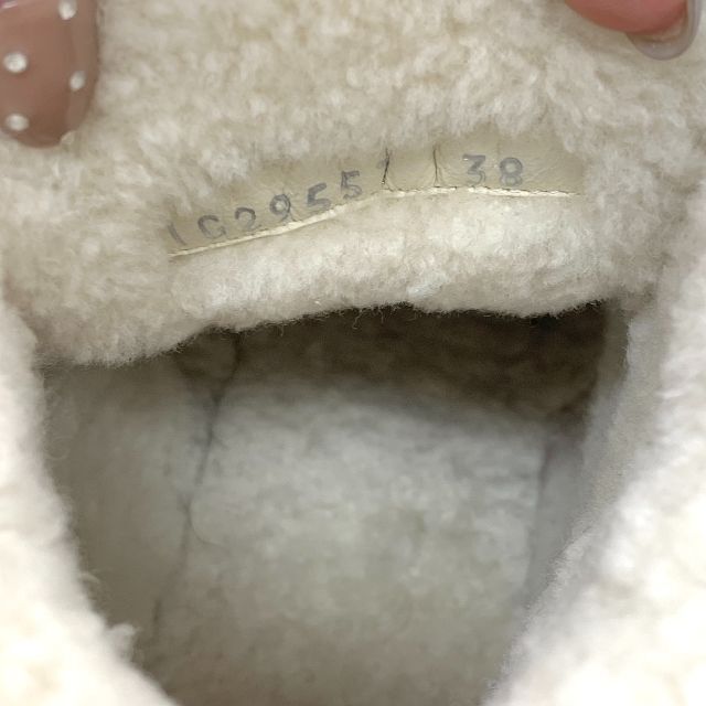 5690 シャネル レザー ココマーク マトラッセ レースアップ ムートン