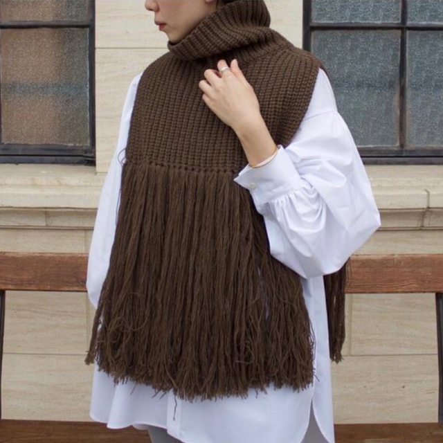 HYKE ハイク　NORDIC SWEATER CAPE　ニット　ケープ