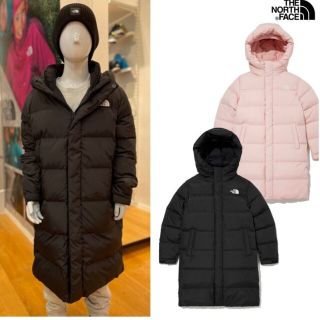 ザノースフェイス(THE NORTH FACE)の新品　ノースフェイス　ロングダウンコート ブラック　 160cm(ダウンコート)