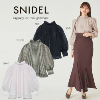 スナイデル(SNIDEL)のオーガンジーシースルーブラウス(シャツ/ブラウス(長袖/七分))