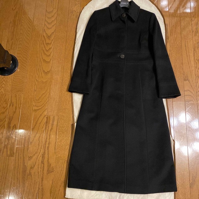 高価値】 FOXEY FOXEYカシミヤ100パ-セントロングコート - ロング