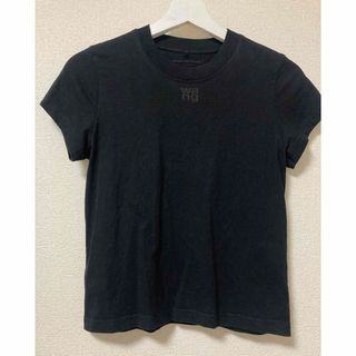 アレキサンダーワン(Alexander Wang)のアレキサンダーワン   ロゴプリント クルーネック 半袖Tシャツ ブラック (Tシャツ(半袖/袖なし))