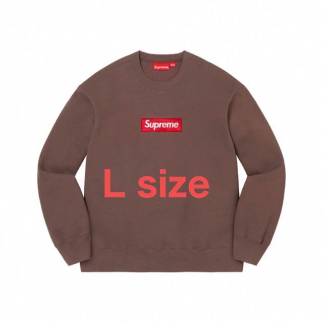 brown状態Supreme Box Logo Crewneck brown Lサイズ